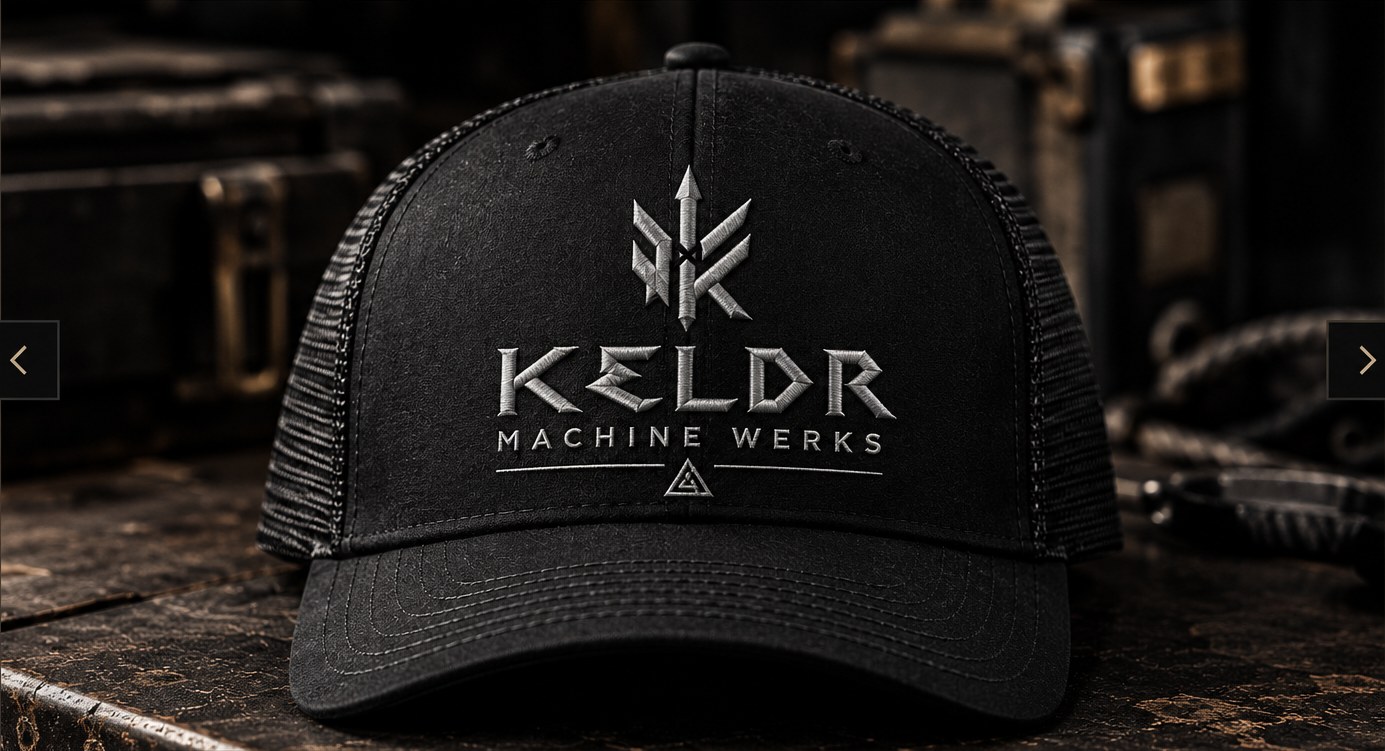 Keldr branded black cap concept