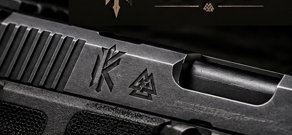 Engraved metal slide concept